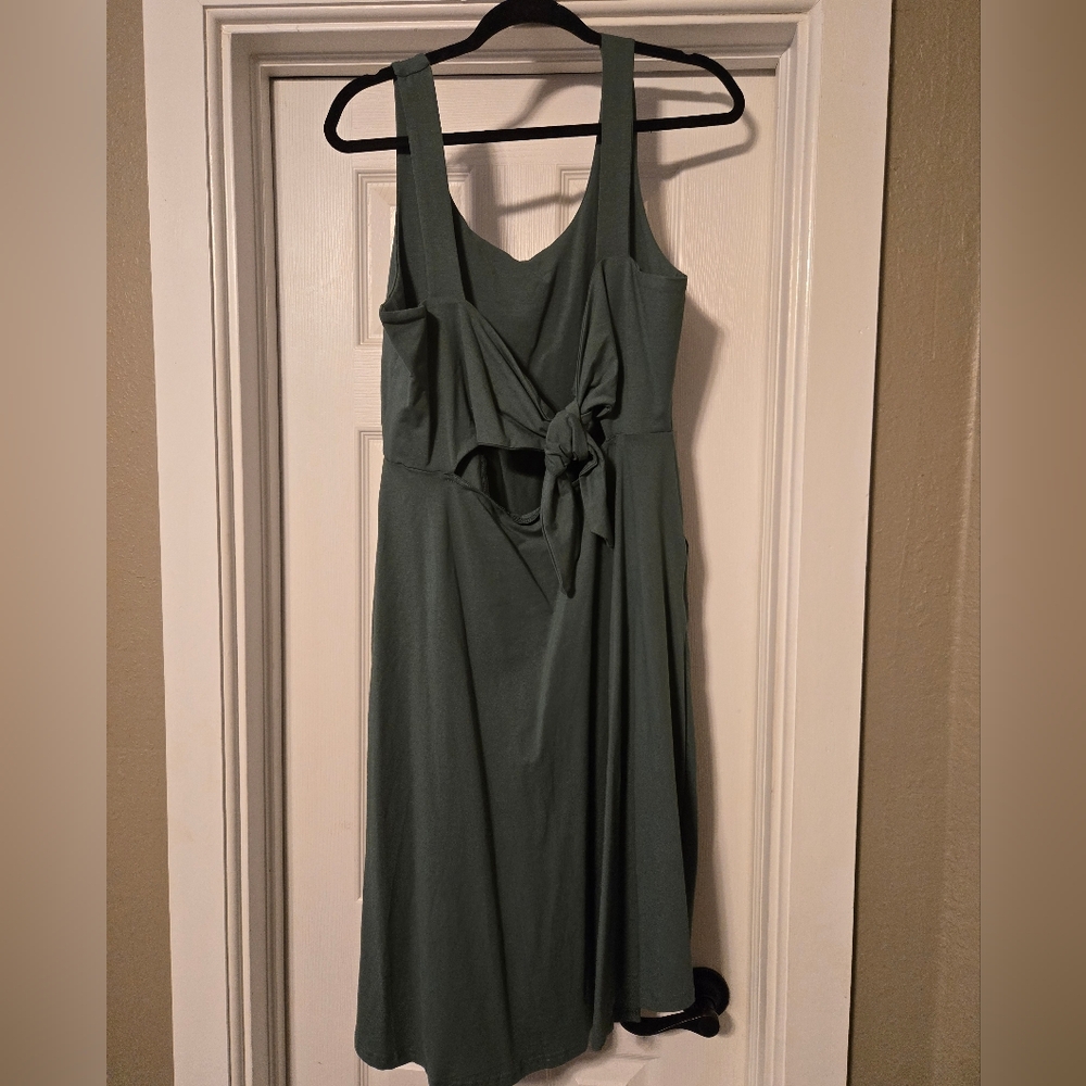 Pact cotton womens dress - green